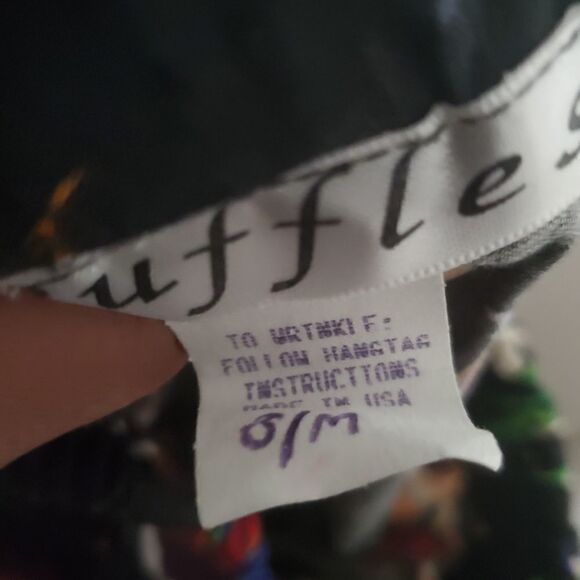 Ruffles Vintage Wolf Pack Print Womens Long Skirt S/M - Picture 9 of 9